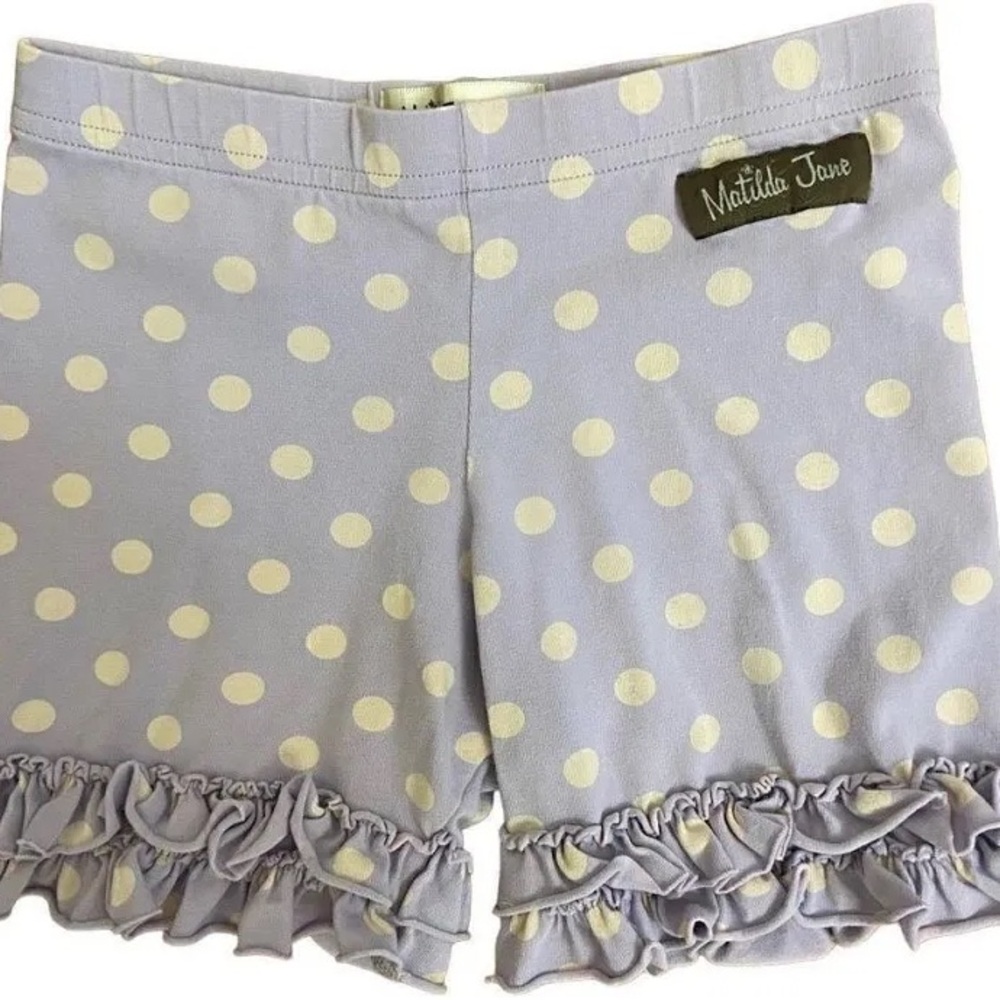 Matilda Jane High Waist Shorts - Lavender and Cream